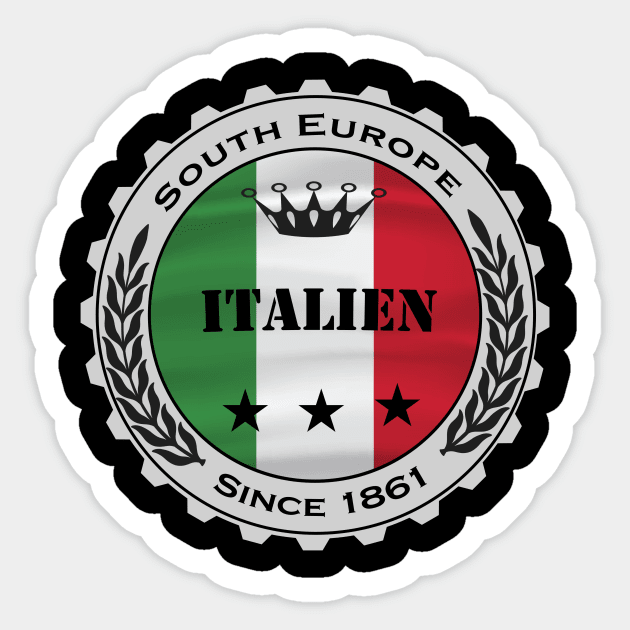 Bierdeckel Flagge Italien Italy Sticker by JG0815Designs